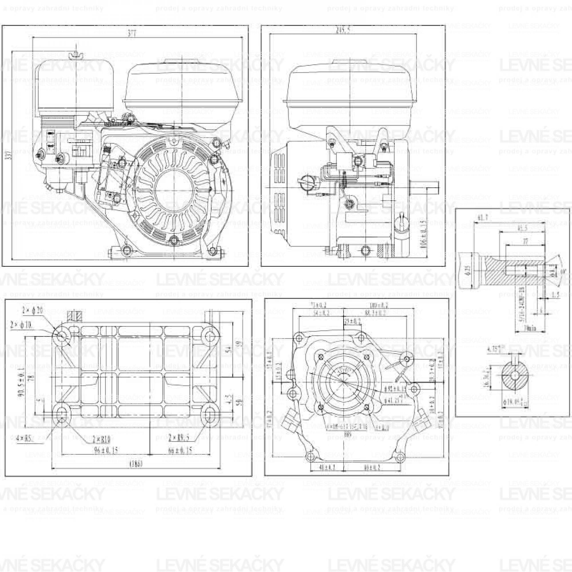 MOTOR ZONGSHEN 6,5 HP kuželová hřídel | Levnesekačky.cz