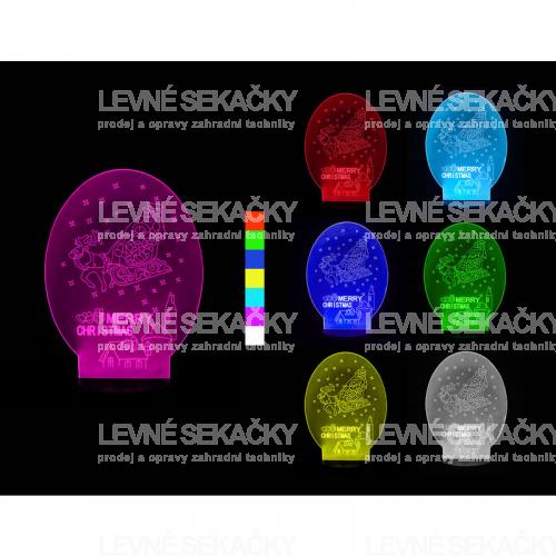 3D LED lampa - Vánoční sáně - SA099